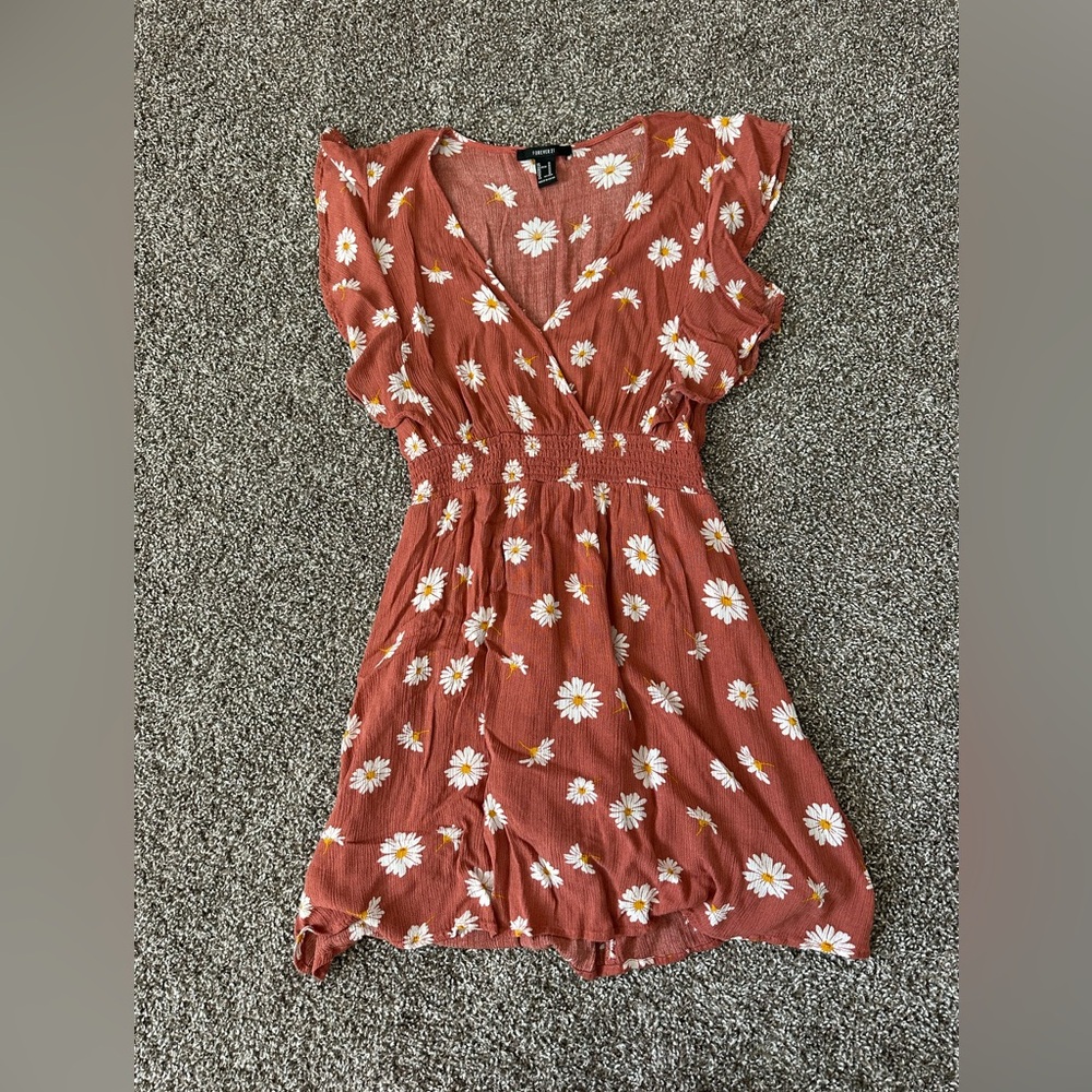 Forever 21 Rust Floral Mini Dress